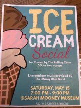 Sarah Mooney Museum announces public invited to Ice Cream Social May 15 
